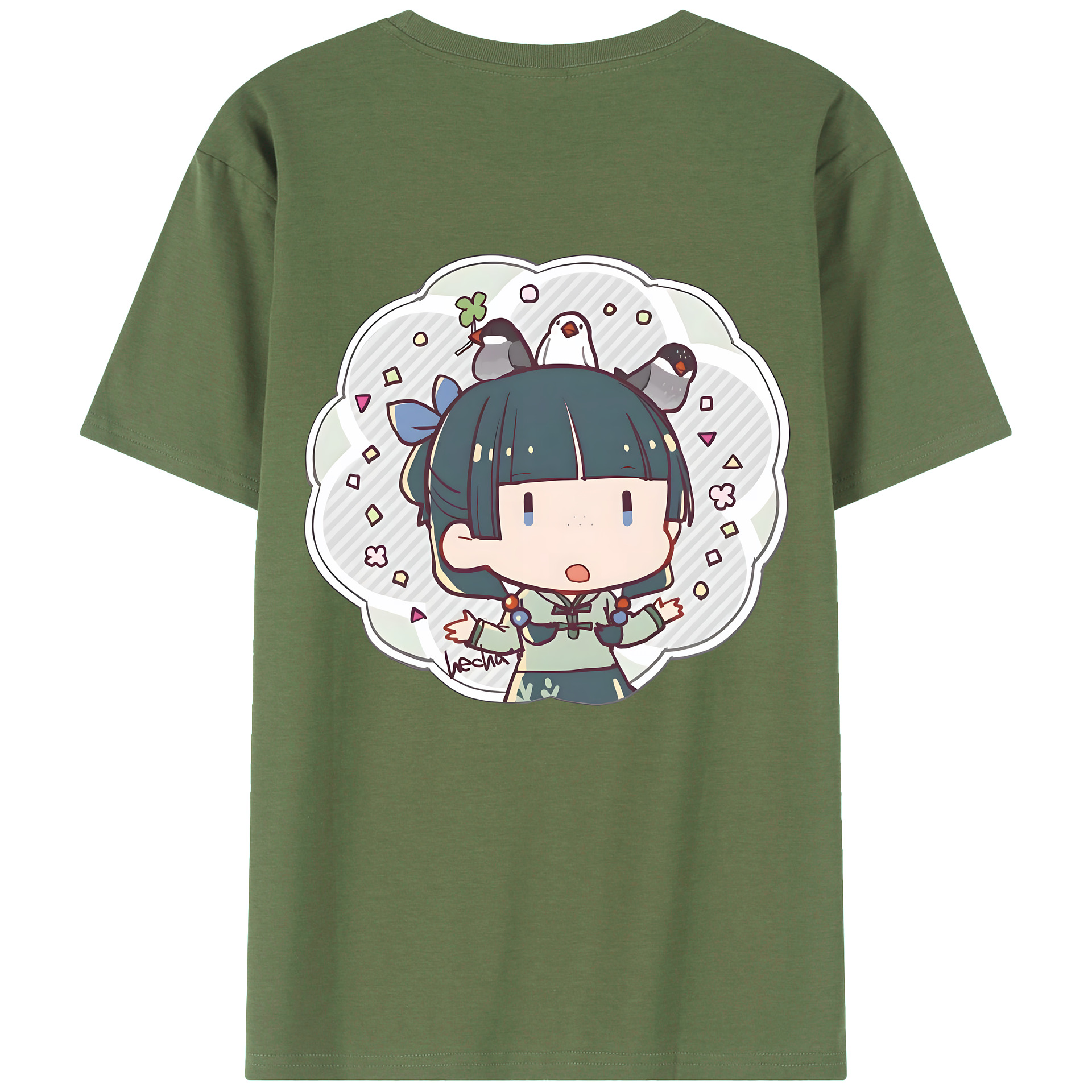（画像用） 薬屋のひとりごと The Apothecary Diaries 綿100％ メンズ半袖Tシャツ（バックプリント） 通気性